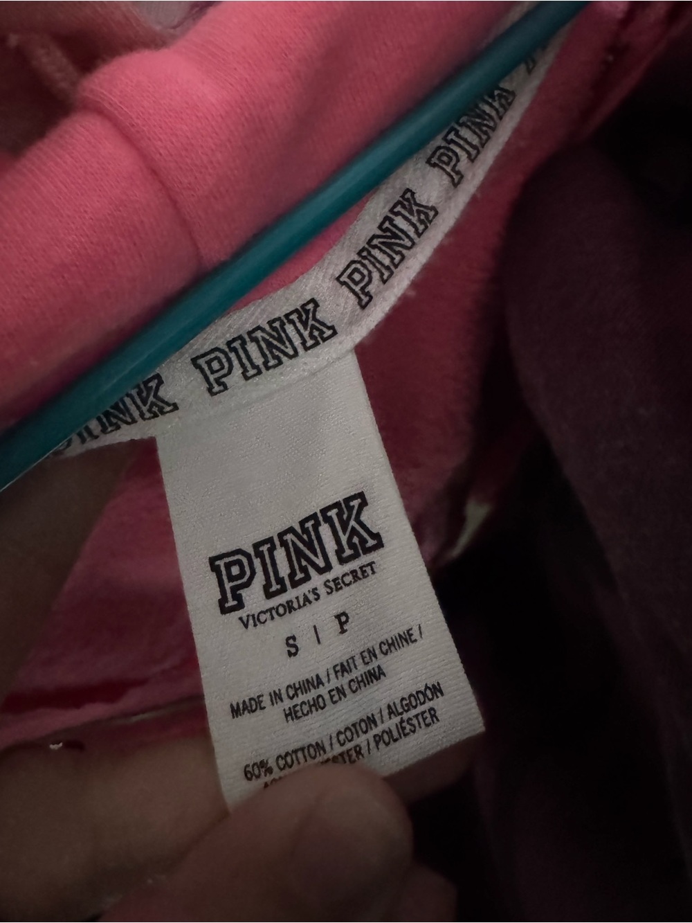 PINK Victoria's Secret Girls' coral Sequin 'LOVE PINK' Hoodie - Picture 5 of 5